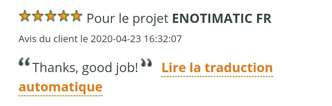 Avis Bunny Studio 5 étoiles de Enotimatic concernant les services de voix off d'Edwin Voix Off